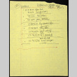 Miscellaneous timing notes (ddr-densho-1007-1435)