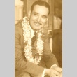 Man wearing leis (ddr-njpa-4-2396)
