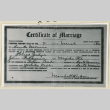 John Fukasawa and Miyeko Ota marriage certificate (ddr-densho-37-1665)