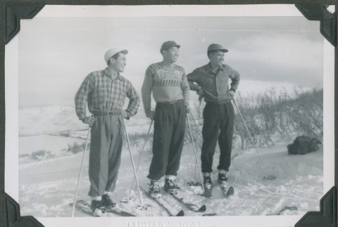 Three men in skis (ddr-densho-201-724)