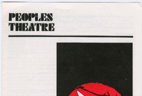 Program from People Theatre production of play 