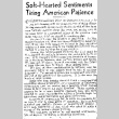 Soft-Hearted Sentiments Tiring Americans Patience (May 13, 1943) (ddr-densho-56-915)