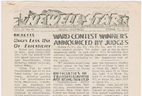 The Newell Star, Vol. II, No. 42 (October 19, 1945) (ddr-densho-284-91)