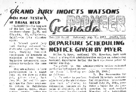 Granada Pioneer Vol. III No. 82 (August 11, 1945) (ddr-densho-147-291)