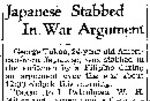 Japanese Stabbed In War Argument (March 15, 1942) (ddr-densho-56-690)