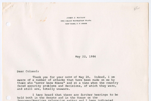 Correspondence of John J. McCloy and Frederick Bernays Wiener (ddr-densho-1007-1865)