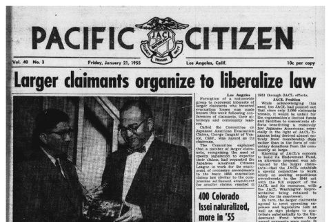 The Pacific Citizen, Vol. 40 No. 3 (January 21, 1955) (ddr-pc-27-3)