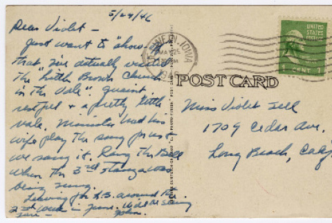 Postcard from John Morooka to Violet Sell (ddr-densho-457-53)