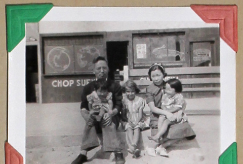 Group photograph in front of a restaurant (ddr-densho-404-336)
