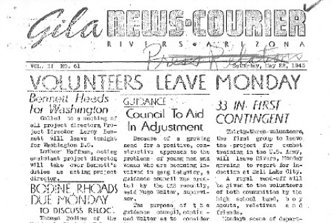 Gila News-Courier Vol. II No. 61 (May 22, 1943) (ddr-densho-141-97)