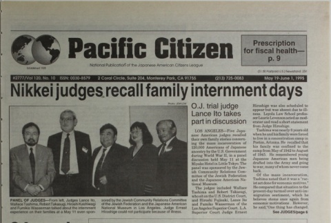 Pacific Citizen, Vol. 120, No. 10 (May 19-June 1, 1995) (ddr-pc-67-10)