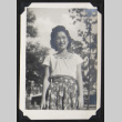 Woman in a floral skirt (ddr-densho-542-729)