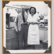 Man and woman at The Owl Drug Co. (ddr-densho-542-99)