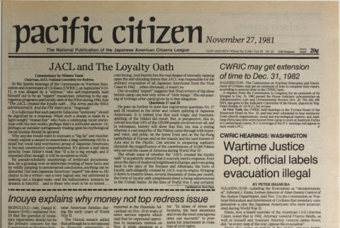 Pacific Citizen, Whole No. 2166, Vol. 93, No. 22 (November 27, 1981) (ddr-pc-53-47)