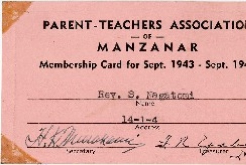 Parent-Teachers Association of Manzanar membership card (ddr-manz-4-257)