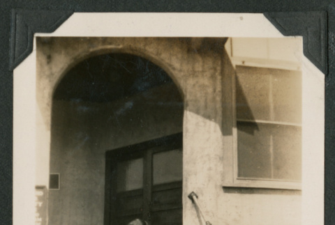 two women on staircase (ddr-densho-378-491)