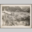Town in mountain valley in snow (ddr-densho-466-136)