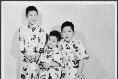 Tsukada brothers in robes (ddr-densho-443-90)
