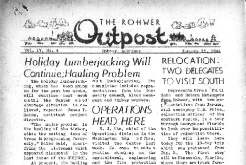 Rohwer Outpost Vol. IV No. 4 (January 15, 1944) (ddr-densho-143-131)