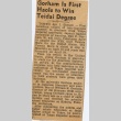 Newspaper clipping regarding Dan C. Gorham (ddr-njpa-1-549)