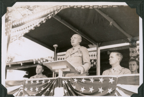 General George Strong speaking at podium (ddr-ajah-2-561)