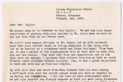 Letter to Rev. Robert Inglis from Masaki and George Aki (ddr-densho-498-54)