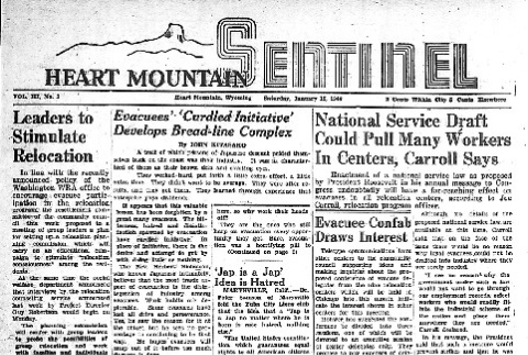 Heart Mountain Sentinel Vol. III No. 3 (January 15, 1944) (ddr-densho-97-164)