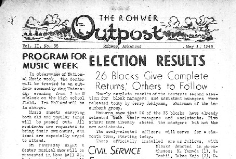 Rohwer Outpost Vol. II No. 35 (May 1, 1943) (ddr-densho-143-57)