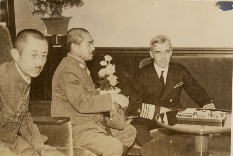 Admiral Thomas C. Hart visiting Commander Fujita (ddr-njpa-1-595)