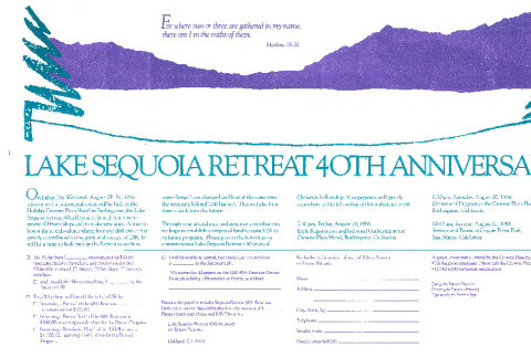 Lake Sequoia Retreat 40th Year Reunion registration form (ddr-densho-336-1924)