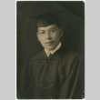 Portrait of a man in a graduation gown (ddr-densho-351-22)