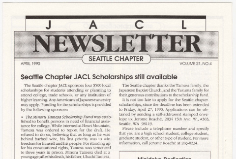 Seattle Chapter, JACL Reporter, Vol. 27, No. 4, April 1990 (ddr-sjacl-1-386)