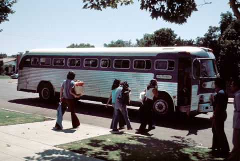 Campers boarding the bus to summer camp (ddr-densho-336-292)