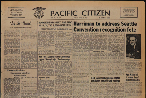 Pacific Citizen, Vol. 54, No. 25 (June 22, 1962) (ddr-pc-34-25)