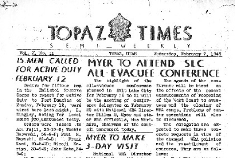 Topaz Times Vol. X No. 11 (February 7, 1945) (ddr-densho-142-379)