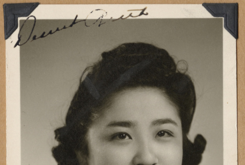 Portrait of Mary with a jacket (ddr-densho-542-277)