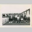 Delta Phi Sigma group poses with Mary Moriguchi (ddr-densho-37-1045)