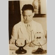 Wang Jingwei preparing to give a speech (ddr-njpa-1-1064)