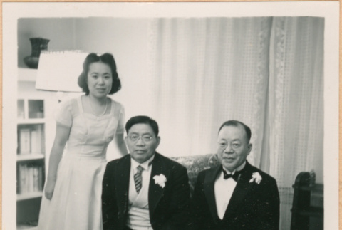 Helen Takahashi with Tomoyuki Nozawa and unidentified man (ddr-densho-410-517)