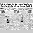 Tokyo Holds Up Internees' Exchange Pending Probe of Jap Camps in U.S. Spanish to Investigate for Nippon. (December 13, 1943) (ddr-densho-56-996)