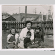 Aunt Midori babysitting nieces and nephew (ddr-densho-477-218)