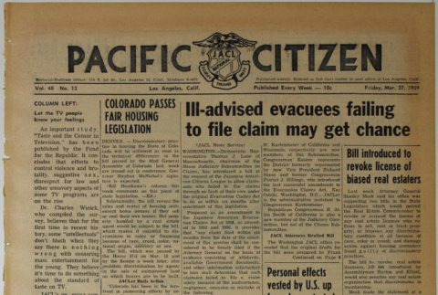 Pacific Citizen, Vol. 48, No. 13 (March 27, 1959) (ddr-pc-31-13)