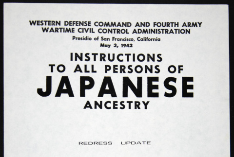 Flyer for Redress Update (ddr-chijacl-1-6)