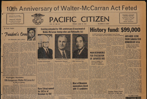 Pacific Citizen, Vol. 54, No. 26 (June 29, 1962) (ddr-pc-34-26)