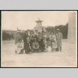 Group in front of statue (ddr-densho-359-776)