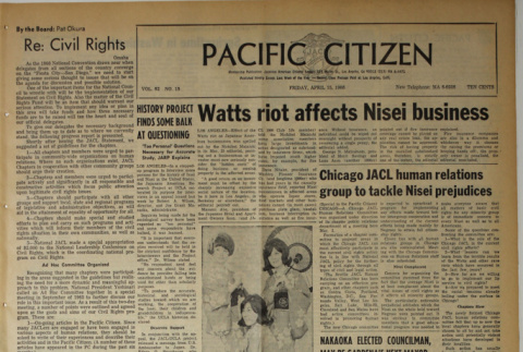 Pacific Citizen, Vol. 62, No. 15 (April 15, 1966) (ddr-pc-38-15)