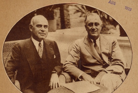 Herbert H. Lehman seated with Franklin D. Roosevelt (ddr-njpa-1-837)