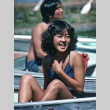 Cyndy Okano in a row boat during boat sink (ddr-densho-336-1121)