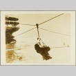 A man being rescued from the SS Morro Castle on a pulley system (ddr-njpa-13-483)