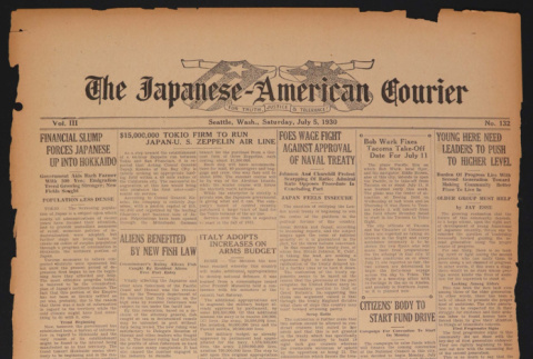 Japanese American Courier Vol. 3, No. 132 (July 5, 1930) (ddr-densho-96-162)